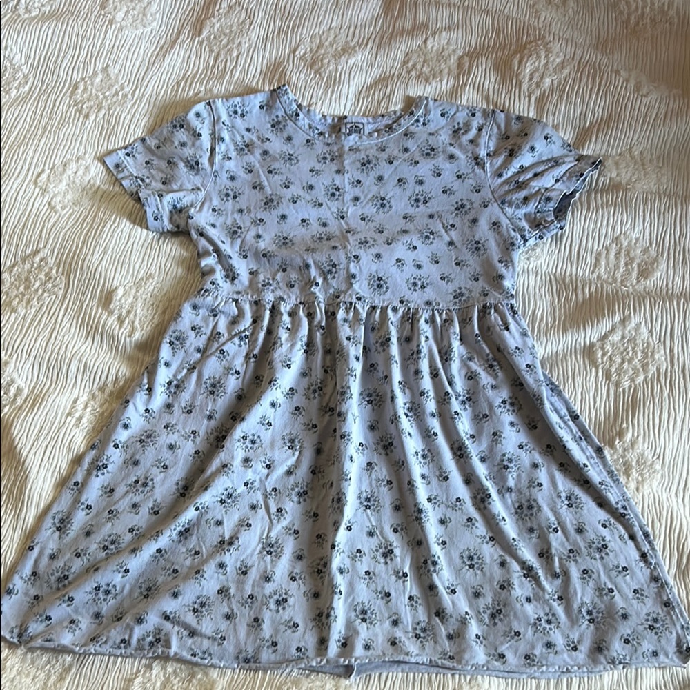 Vintage CMI Floral Babydoll Mini dress, adjustable waist ties, size small